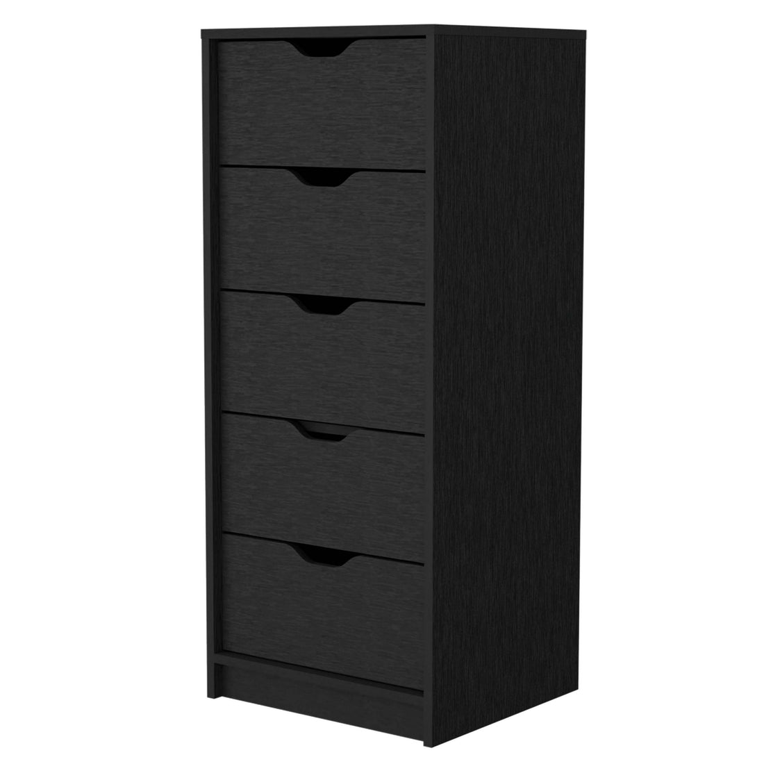 Logan Black 5 Narrow Drawer Dresser Black Bedroom Wood