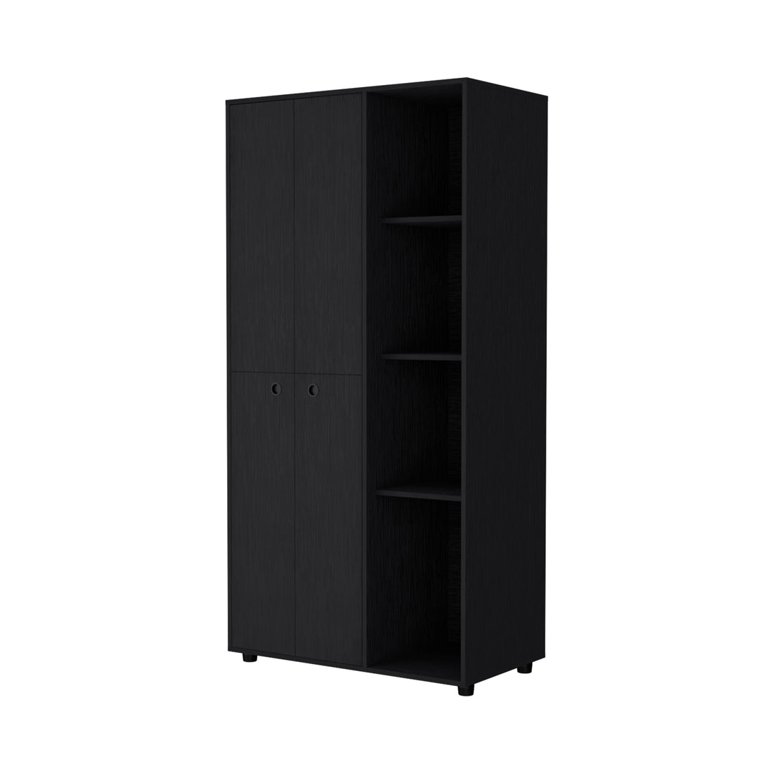 Black 1 Drawer Armoire Closet Black Bedroom Wood