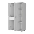 White 1 Drawer Armoire Closet White Bedroom Wood