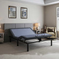 Bt2000 Cal King Adjustable Bed California King Blue Gray Upholstered