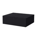 Black Wall Mounted Floating Nightstand Black 1 Drawer Bedroom Floating Space Saving Black Wood