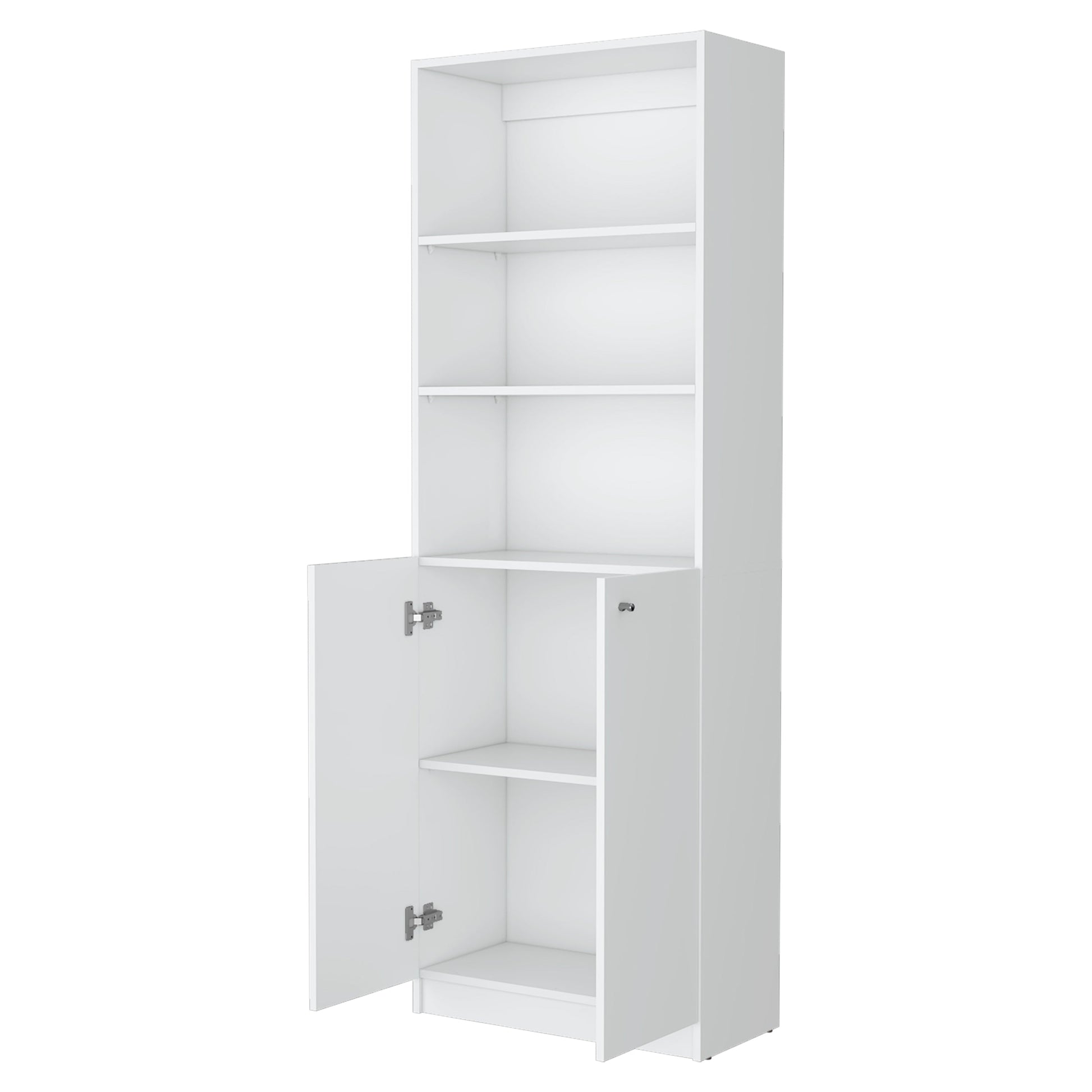 Zachary White 2 Door Bookcase 3 White White Standard Horizontal Primary Living Space Closed Back Wood With Doors Wood