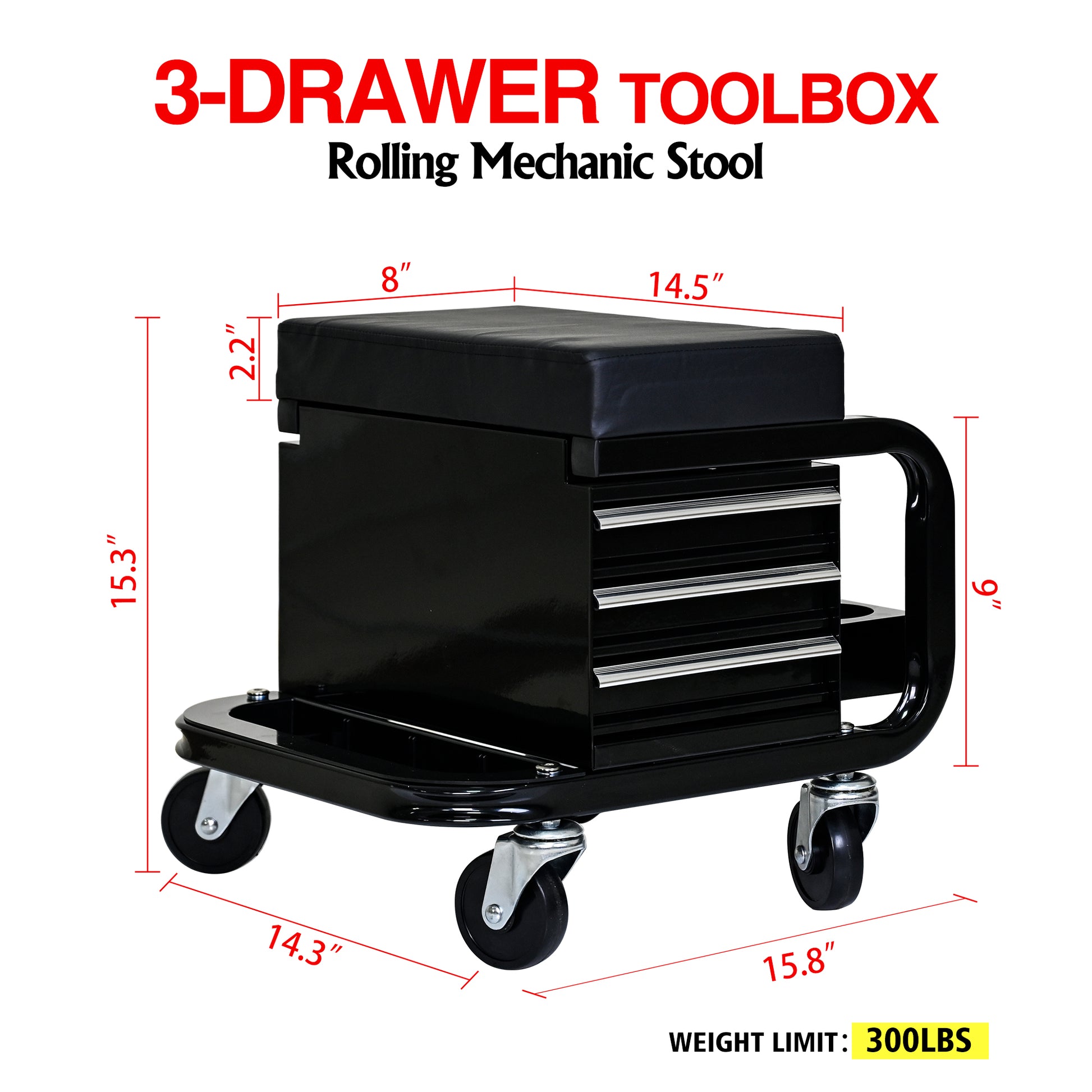 Heavy Duty Workshop Bench Rolling Bench For Garages And Workshops With 360 Degree Swivel Wheels Ideal Mechanical Bench Or Workshop Bench Black Steel