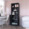 Black 2 Door Bookcase Black Primary Living Space Wood