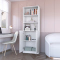 Zachary White 2 Door Bookcase 3 White White Standard Horizontal Primary Living Space Closed Back Wood With Doors Wood