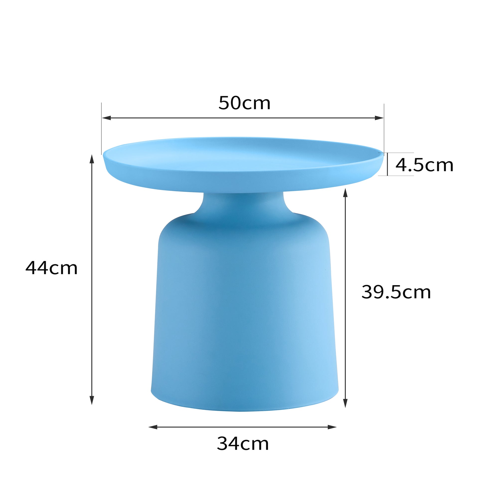 Light Blue Plastic Side Table Stylish And Versatile Plastic Round Side Table Lake Blue Plastic