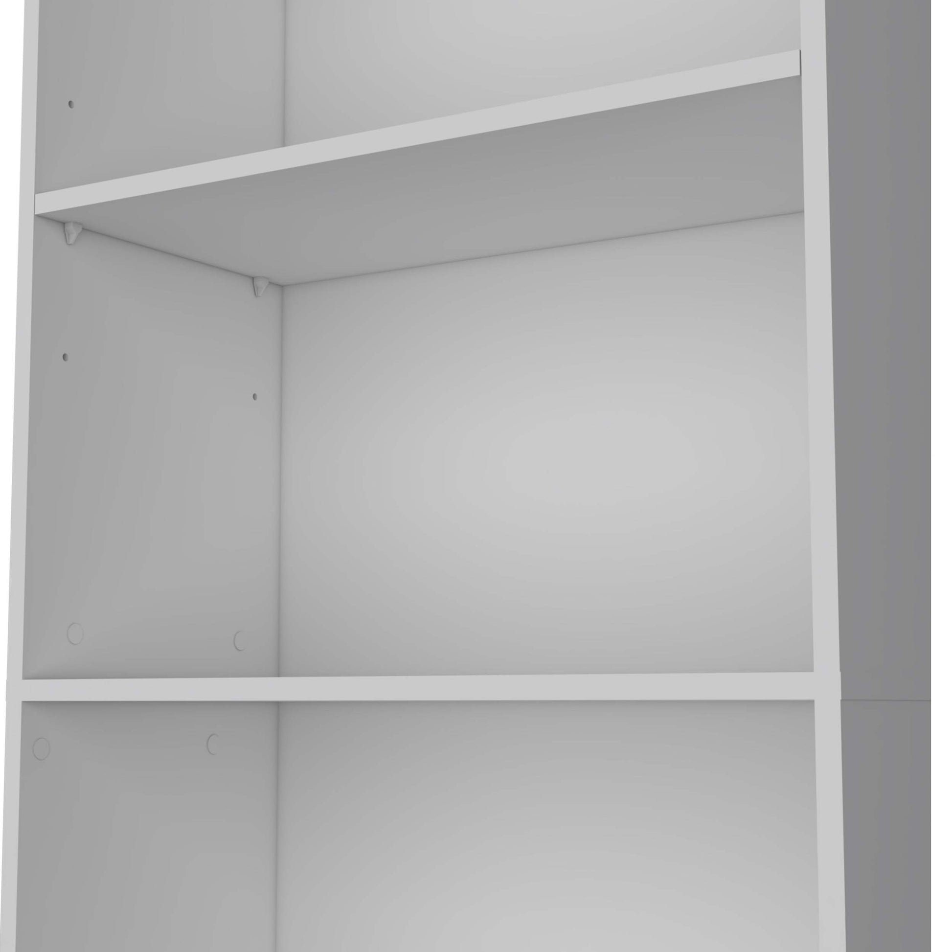 White 5 Shelf Bookcase 5 White White Standard Horizontal Primary Living Space Closed Back Wood Wood