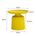 Yellow Side Table Small Space Stylish And Versatile Plastic Round Side Table Yellow Plastic