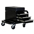 Heavy Duty Workshop Bench Rolling Bench For Garages And Workshops With 360 Degree Swivel Wheels Ideal Mechanical Bench Or Workshop Bench Black Steel