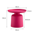 Magenta Fashion Stylish And Versatile Plastic Round Side Table Indoor Outdoor Use Light Brick Red Plastic