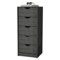 Smokey Oak 5 Narrow Drawer Dresser Gray Bedroom Wood