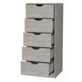 Concrete Gray 5 Narrow Drawer Dresser Gray Gray Bedroom Wood