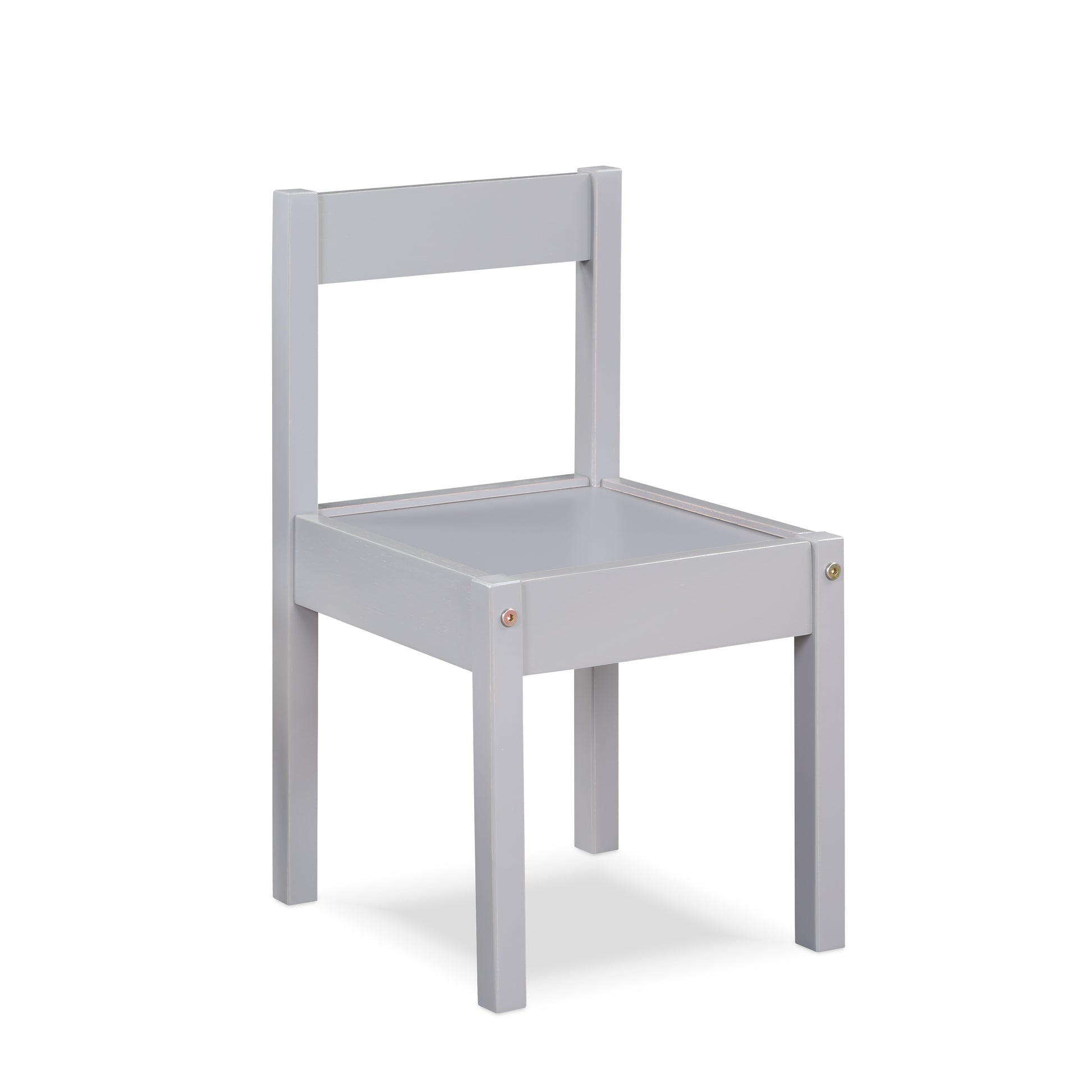 Gibson 3 Piece Dry Erase Kids Table & Two Chair Set, Gray Gray Rubberwood Wood