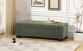 Storage Ottoman Blackish Green Fabric
