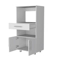 Emma White Pantry Cabinet Microwave Stand - White