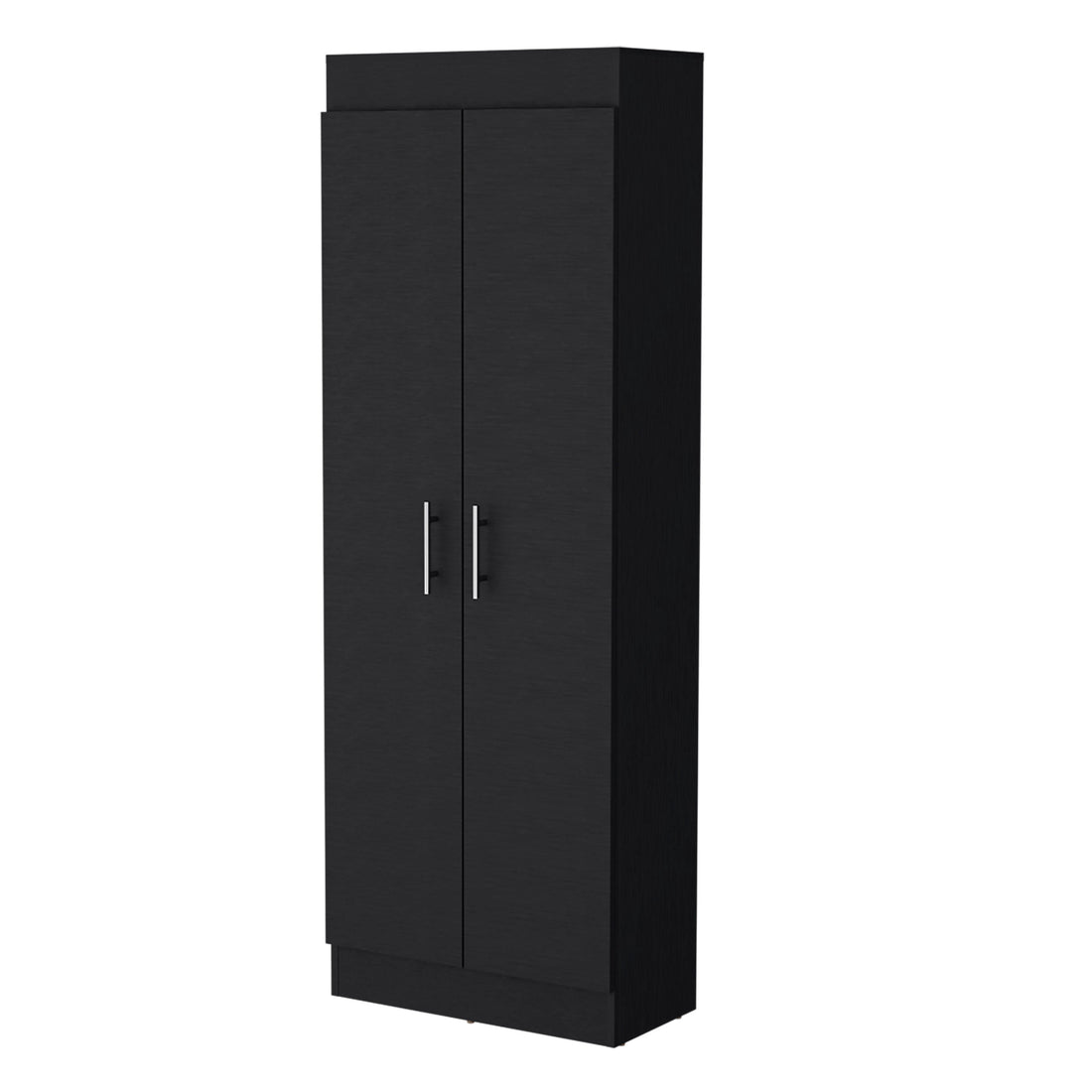 Black 5 Shelf Storage Pantry Cabinet Black Kitchen Shelves Included Wood