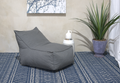 Ettie 3 Ft. Water Resistant Fabric Bean Bag Chair, Dark Grey Gray Waterproof Fabric