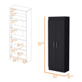 Olivia Black 5 Shelf Storage Pantry Cabinet -