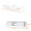 White 2 Door Floating Tv Stand White White Primary Living Space 40 49 Inches 40 49 Inches Wood