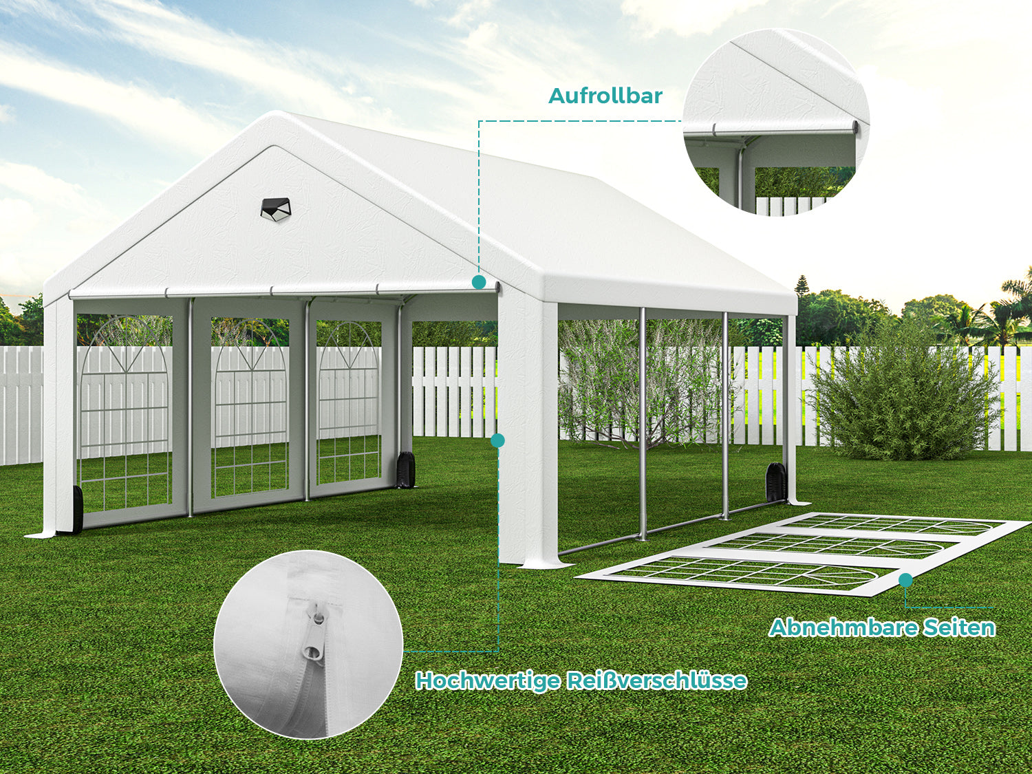 Sannwsg Party Tent 13X26Ft Heavy Duty Canopy Tent With Removable Sidewalls,3 Box Outdoor Waterproof Patio Camping Gazebo Shelter,Perfect For Wedding Holiday Birthday Bbq Backyard Evening Tent White Garden & Outdoor Metal