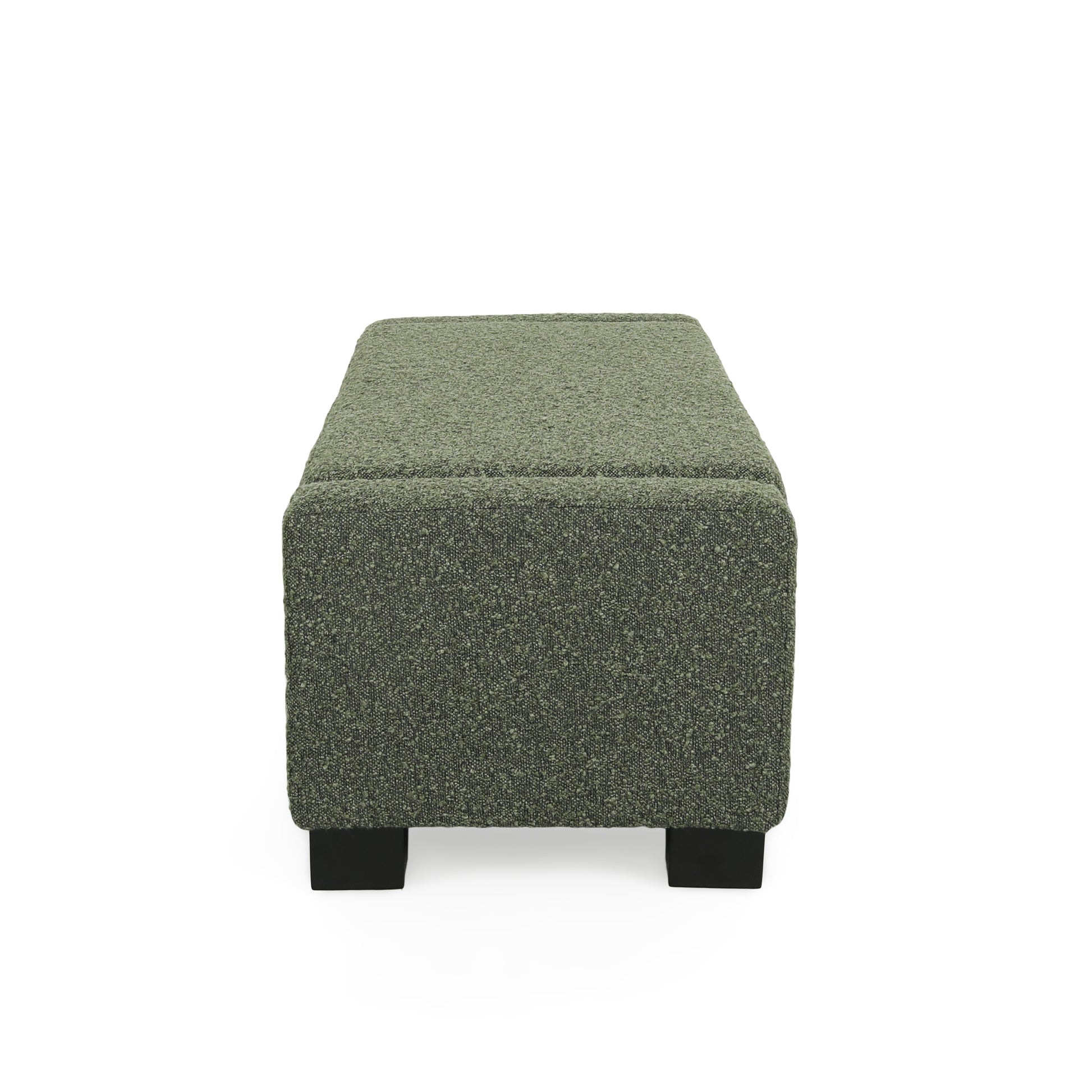 Storage Ottoman Blackish Green Fabric