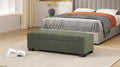 Storage Ottoman Blackish Green Fabric