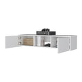 White 2 Door Floating Tv Stand White White Primary Living Space 40 49 Inches 40 49 Inches Wood