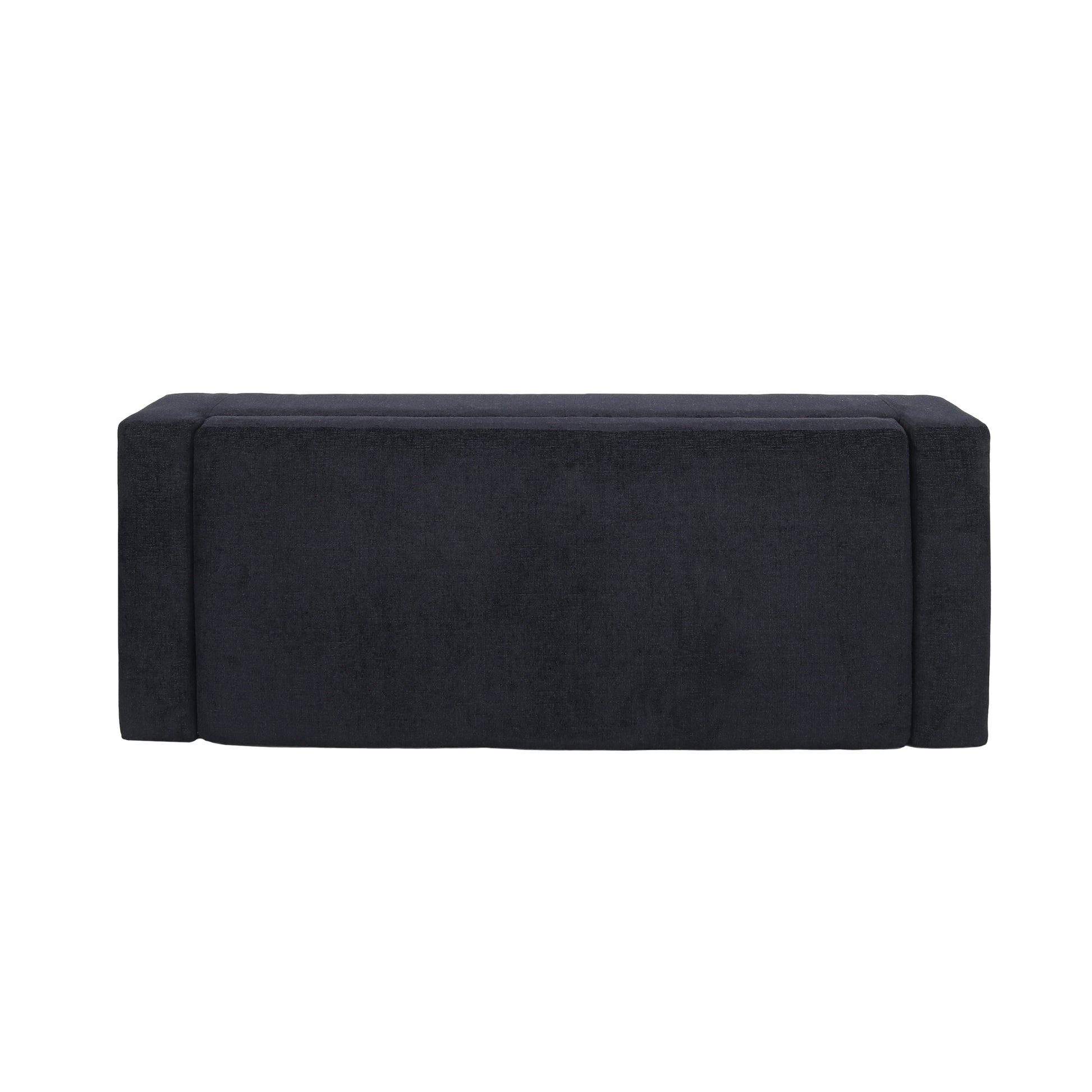 Storage Ottoman Dark Blue Fabric