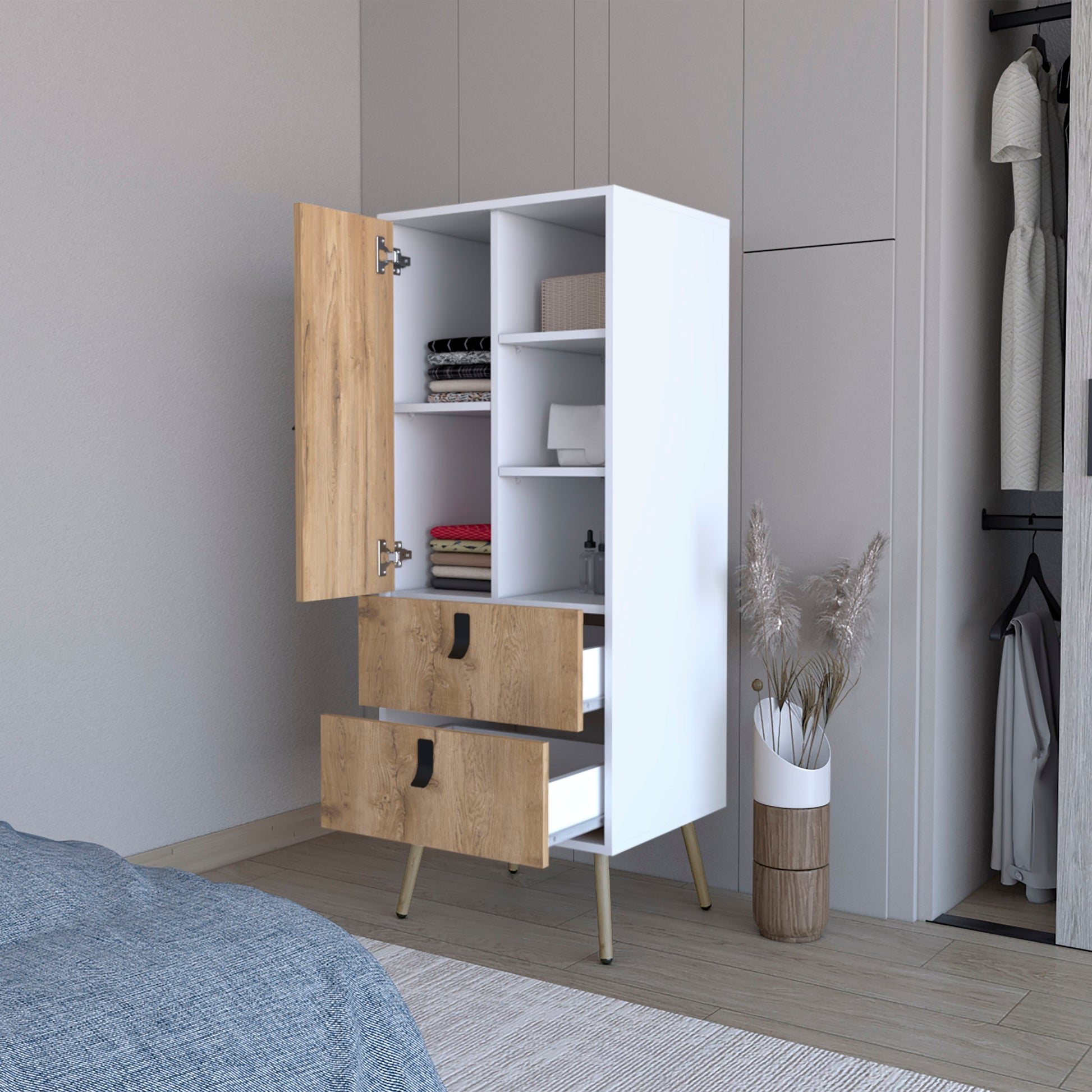 tall dresser for bedroom white gaomon 5 Drawers Bedroom, Dresser with Wide Drawers, Wood Chest of Drawers, Dresser for white) Style Modern Special Feature Column Design Sweetcrispy Tall 6-Drawer Wooden Dresser