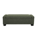 Storage Ottoman Blackish Green Fabric