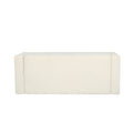 Storage Ottoman White Fabric