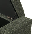 Storage Ottoman Blackish Green Fabric