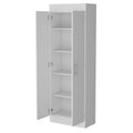 White 5 Shelf Storage Pantry Cabinet White White Kitchen Shelves Included Wood