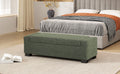 Storage Ottoman Blackish Green Fabric
