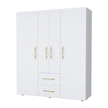 White All In One 2 Door Armoire White Bedroom Wood