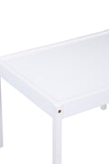 Della 3 Piece Solid Wood Kids Table & Two Chair Set, White White Rubberwood Wood