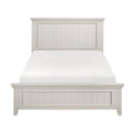 Farmhouse Style Queen Size Panel Bed 1Pc Classic White Finish Modern Bedroom Wooden Furniture Box Spring Required Queen White Wood Bedroom Farmhouse,Modern Panel Wood