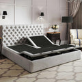 Btx5 King Adjustable Bed King Black Gray Upholstered