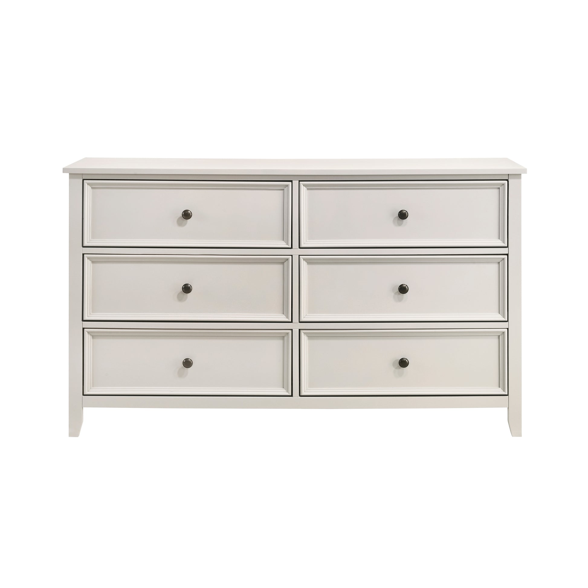 Classic White Finish Bedroom Dresser of 6 Drawers Storage 1PC Modern Furniture Farmhouse Style White Bedroom Farmhouse,Modern Wood Classic White Finish Bedroom Dresser of 6 Drawers Storage 1PC Modern Furniture Farmhouse Style White Bedroom Farmhouse,Modern Wood