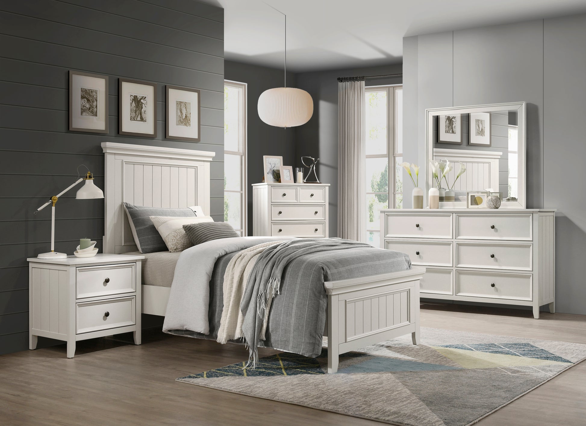 Classic White Finish Chest Of 6 Drawers Storage 1Pc Modern Bedroom Furniture Farmhouse Style White Bedroom Farmhouse,Modern Wood