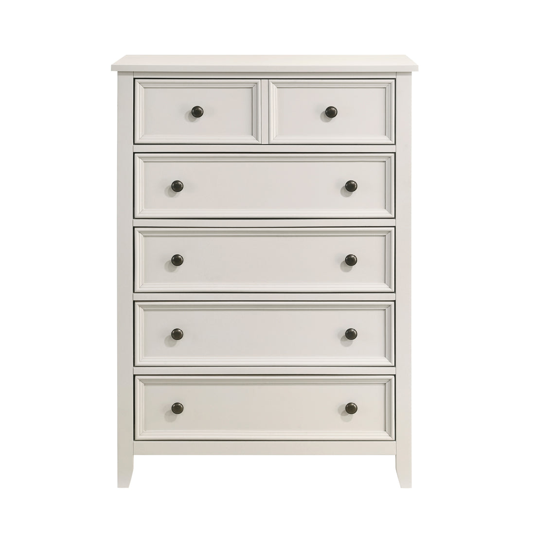 Classic White Finish Chest Of 6 Drawers Storage 1Pc Modern Bedroom Furniture Farmhouse Style White Bedroom Farmhouse,Modern Wood