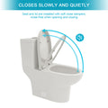 Ceramic One Piece Toilet,Dual Flush With Soft Clsoing Seat White Ceramic