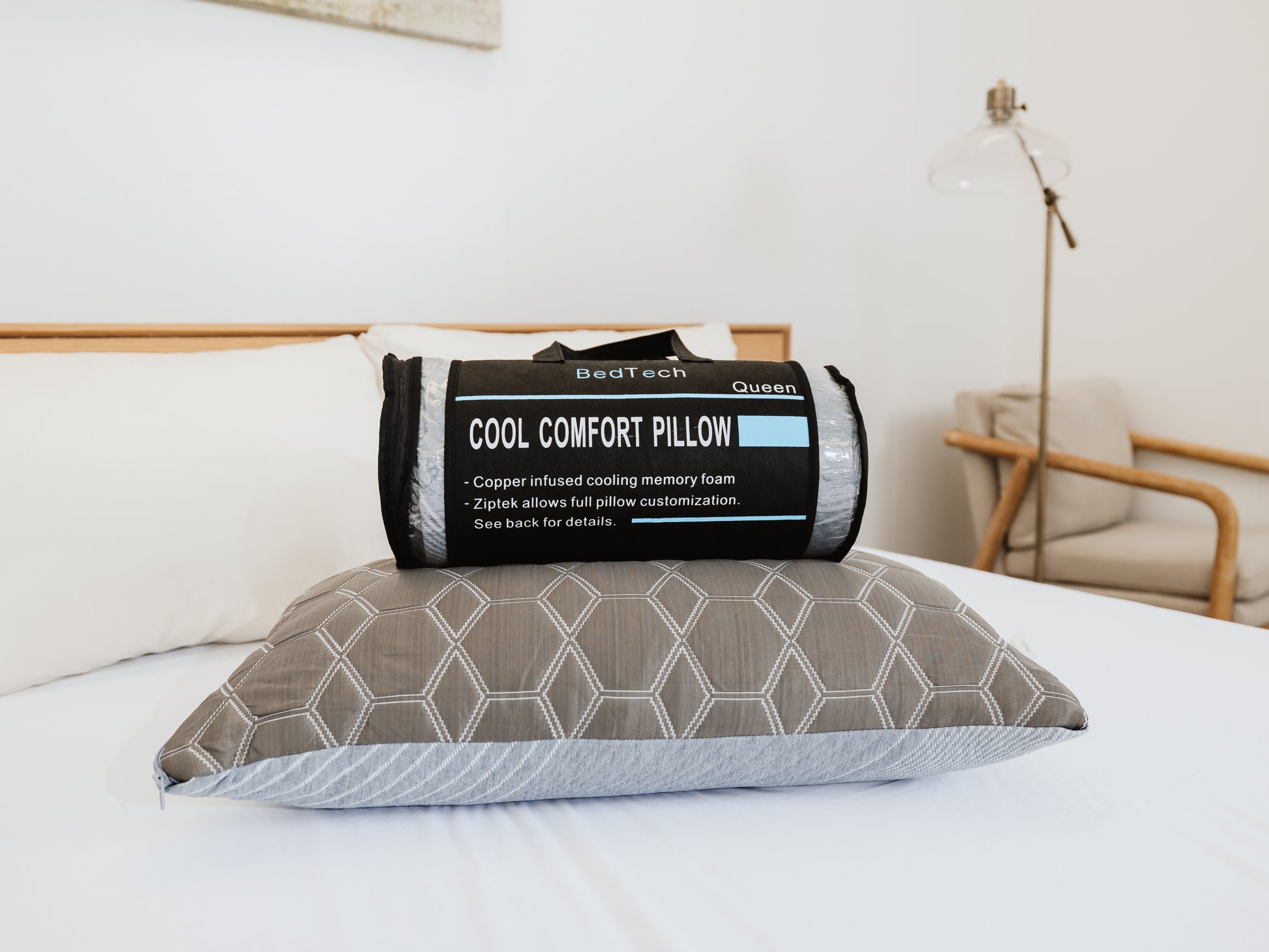 Cool Comfort Pillow - White Foam