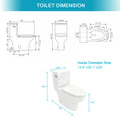 Ceramic One Piece Toilet,Single Flush With Soft Clsoing Seat White Ceramic