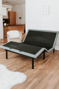 Btx5 Full Adjustable Bed Full Black Gray Upholstered