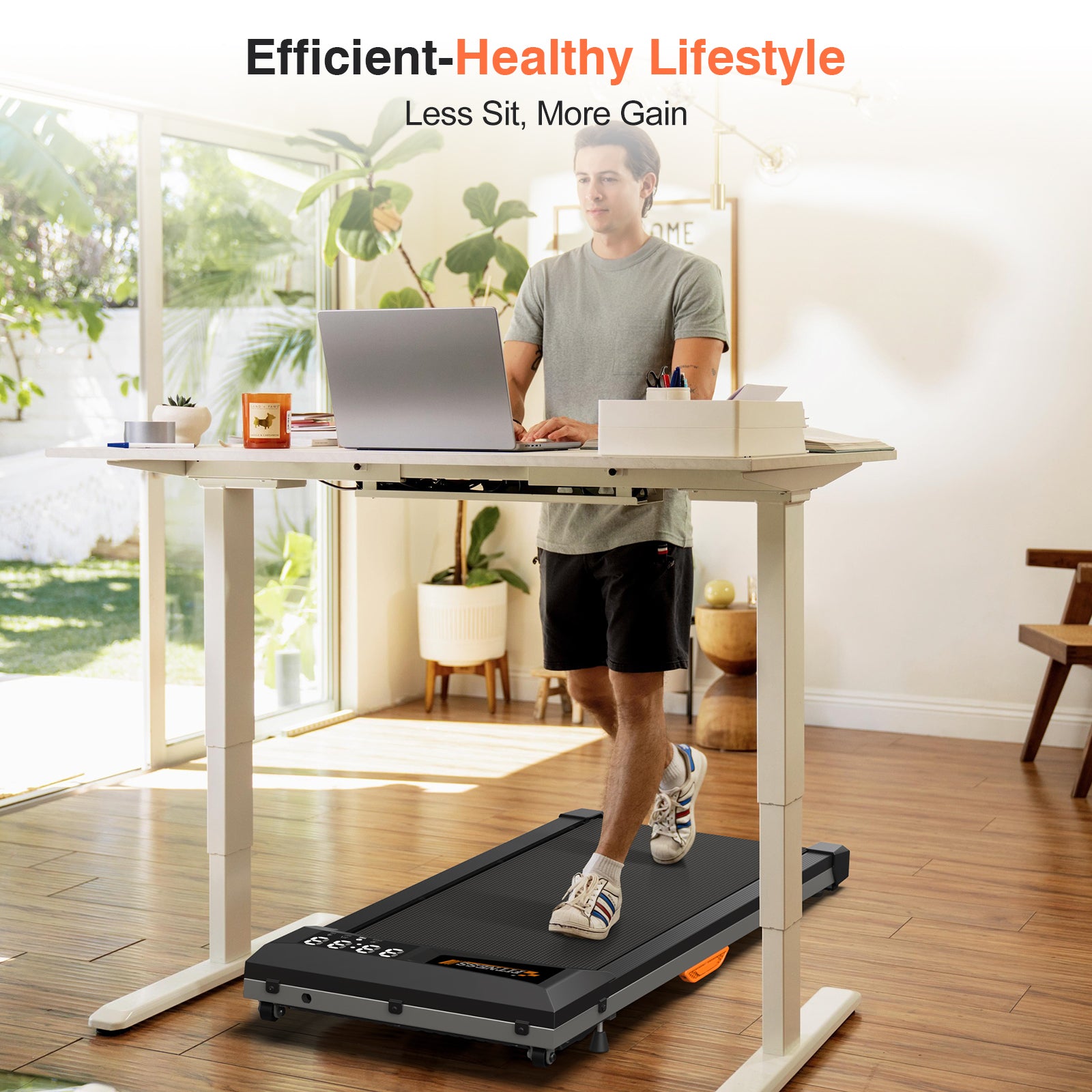 Under Desk Treadmill With Incline, Walking Pad For Home Office, Portab