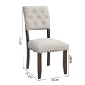 Modern Tufted Back Upholstered Fabric Dining