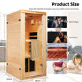 Single Person Far Infrared Sauna Room - Natural