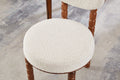 Dining Room Chair Set of 2, Wood Dining Chair, Boucle rubberwood-creamy white-bedroom-1-wood