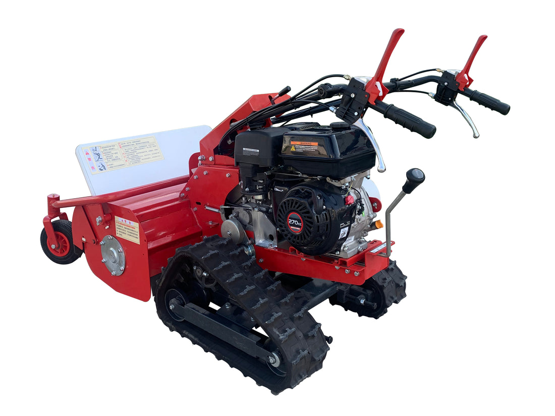 Professional Commercial Rotary Lawn Mower For High And Thick Grass Red Iron